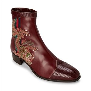 GUCCI ORIENTAL LEATHER BOOTS